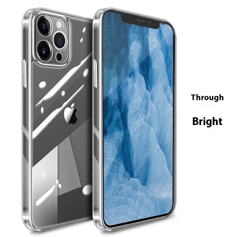 Transparent Glass Fine Hole Drop-resistant iPhone Case - Viexta