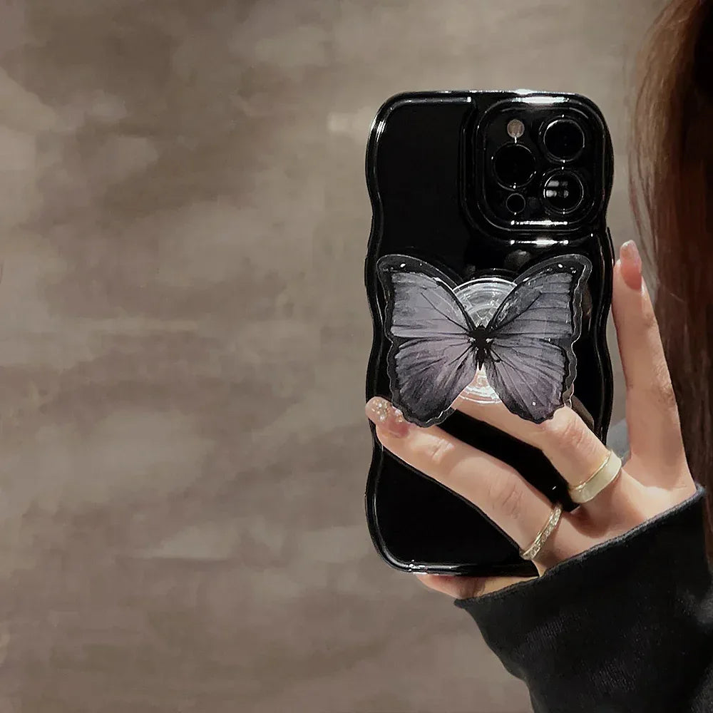 Butterfly Stand Silicone iPhone Case - Viexta