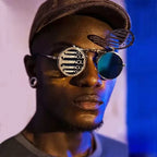 Men's Casual Retro Metal Punk Steam Flip Sunglasses - Viexta