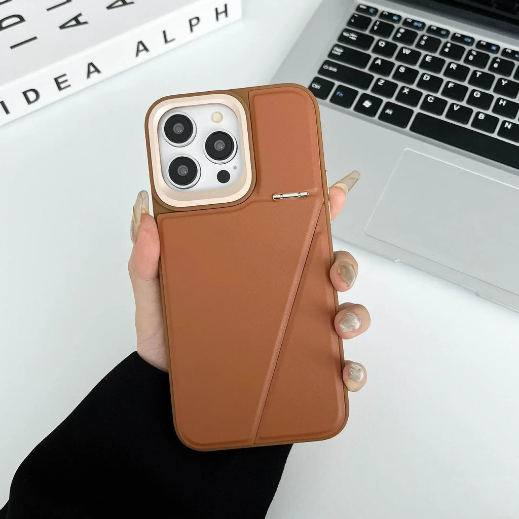 Leather Bracketed iPhone Case - Viexta