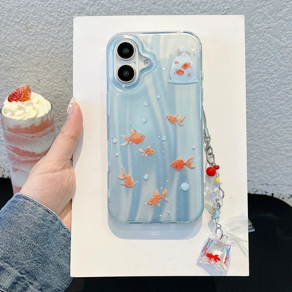 Goldfish Laser Cartoon iPhone Case - Viexta