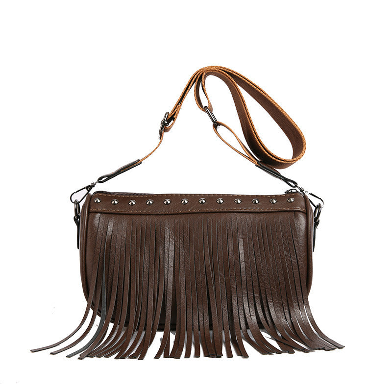 Ladies Tassel Retro Shoulder Bag