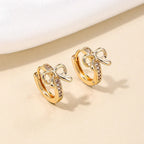 Summer Bowknot Small Cherry Versatile Earrings - Viexta