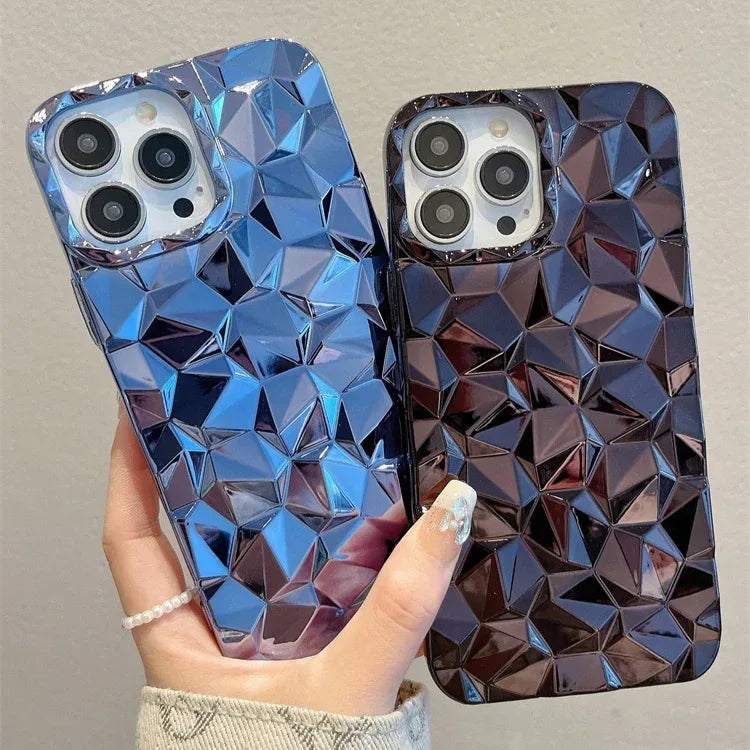 High-grade Diamond Grid Electroplated Silicone Drop-resistant for IPhone - Viexta