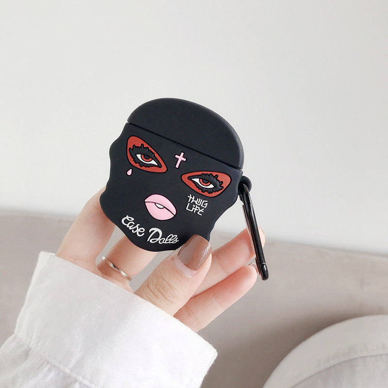 Cartoon Funny Face Mask Wireless Airpod Case