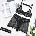sexy-lingerie-fishnet-sexy-transparent-5-piece-set-for-women - Viexta