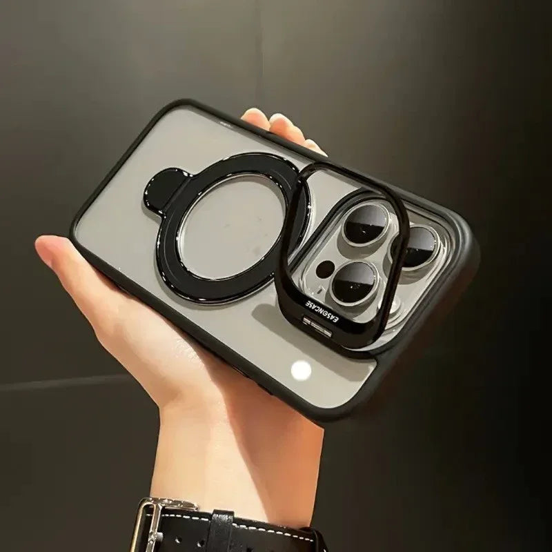 lens-bracket-transparent-u1-magnetic-suction-iphone-case - Viexta