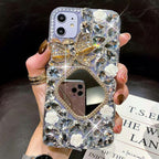 Rhinestone Mirror Diamond Bow iPhone Case - Viexta