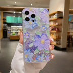 luminous-oil-painting-flower-quicksand-phone-case - Viexta