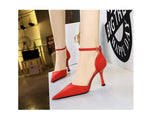 Slimming Suede Shallow Mouth Pointed-toe Heels
