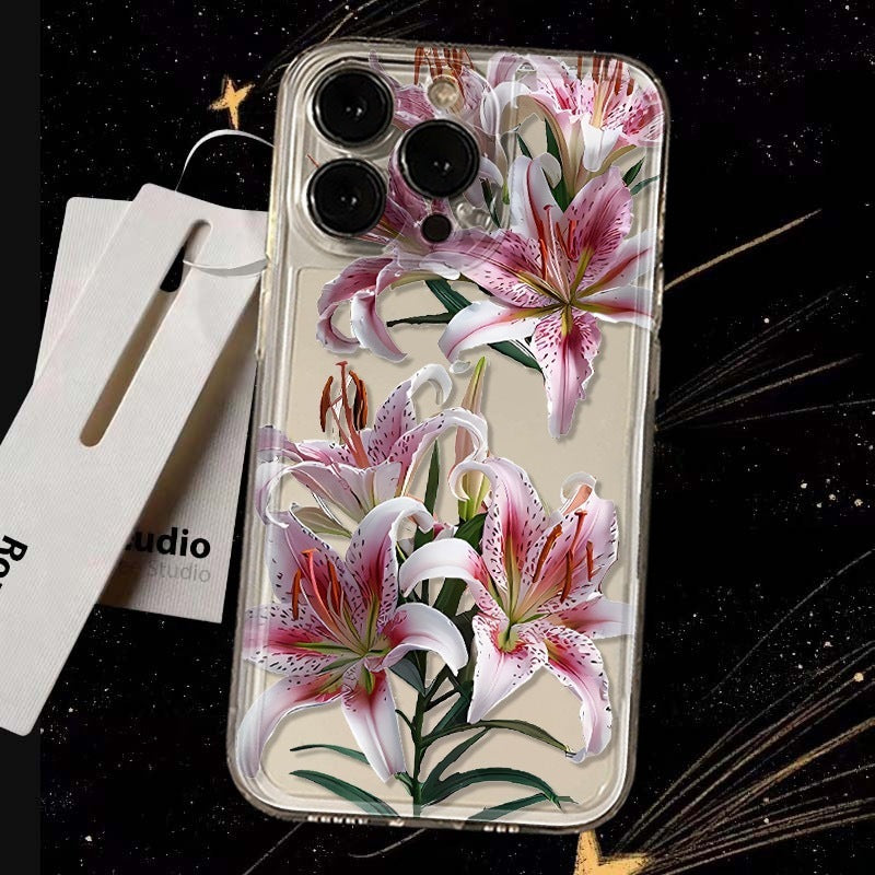Versatile Flower Transparent TPU iPhone Case