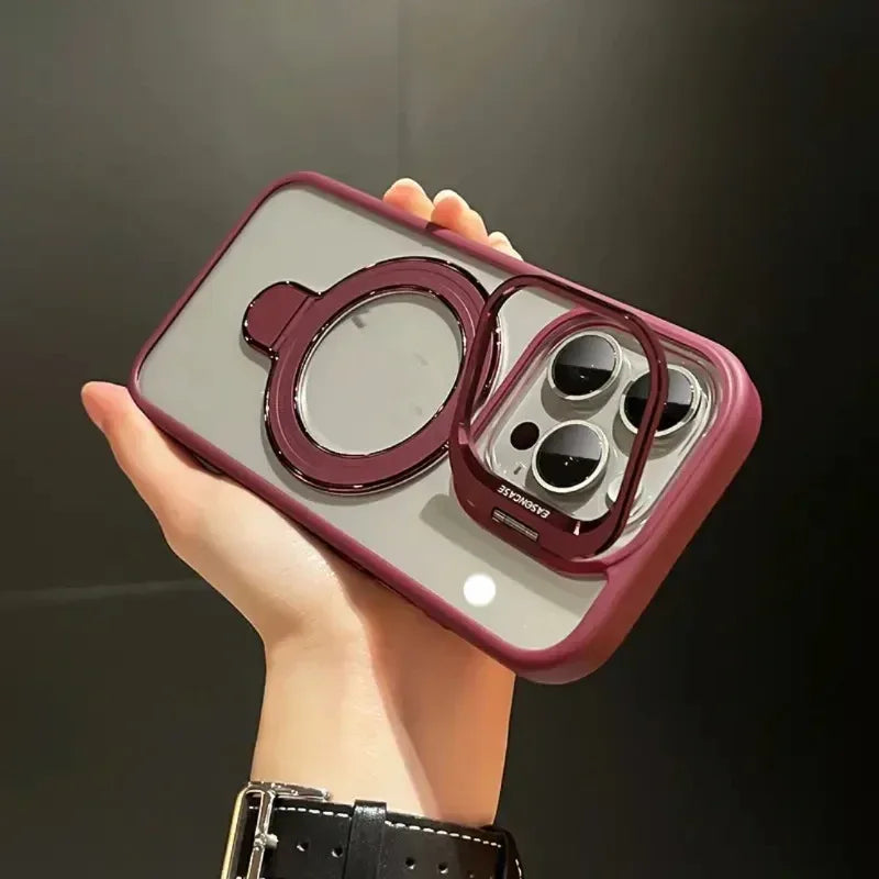 lens-bracket-transparent-u1-magnetic-suction-iphone-case - Viexta