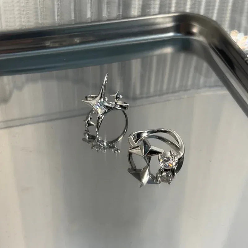 Sparkling Diamond Opening Ring - Viexta