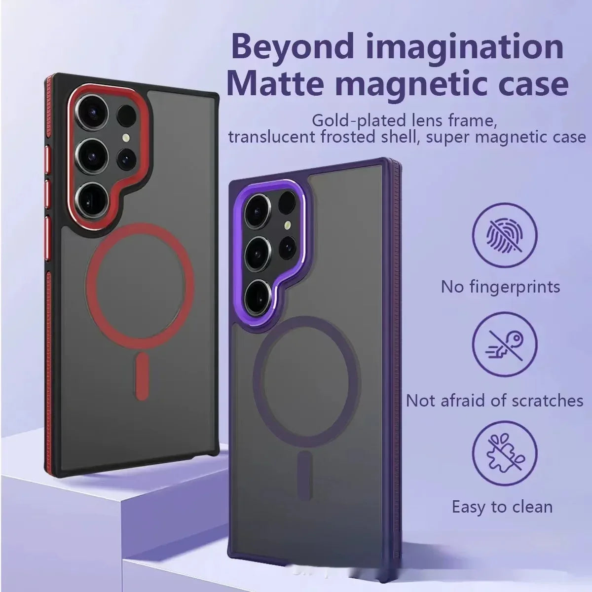 Dual-tone Soft-touch Magnetic Samsung Case - Viexta