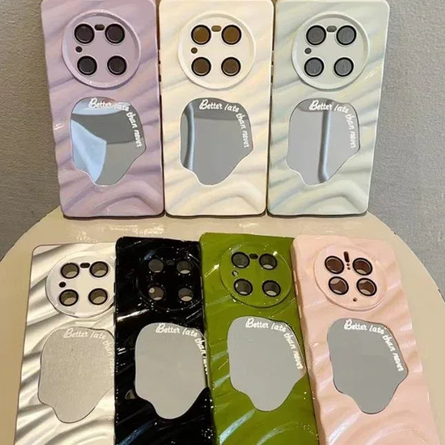 wave-pattern-geometric-mirror-huawei-case - Viexta