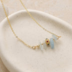 Natural Stone Waterdrop Vacation Pendant Necklace