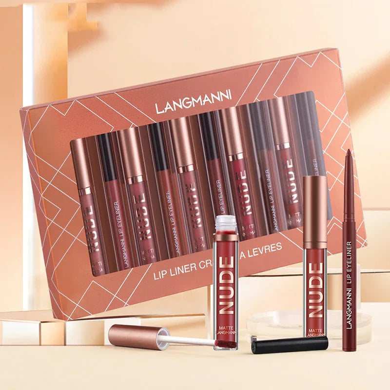 Lip Liner And Lipstick Makeup 12 Pcs set