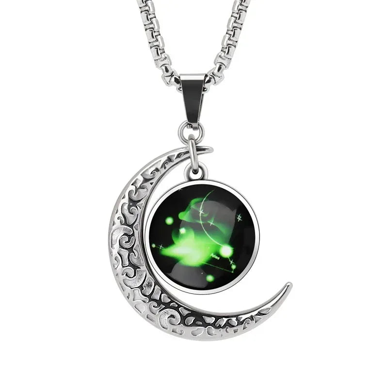 12-constellation-moon-star-glowing-necklace - Viexta