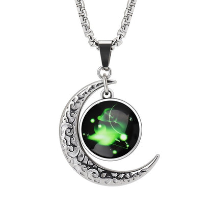 12 Constellation Moon Star Glowing Necklace