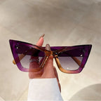 Large Frame Cat Eye Sunglasses - Viexta