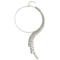 long-fringe-rhinestone-collar-multi-layer-necklace - Viexta