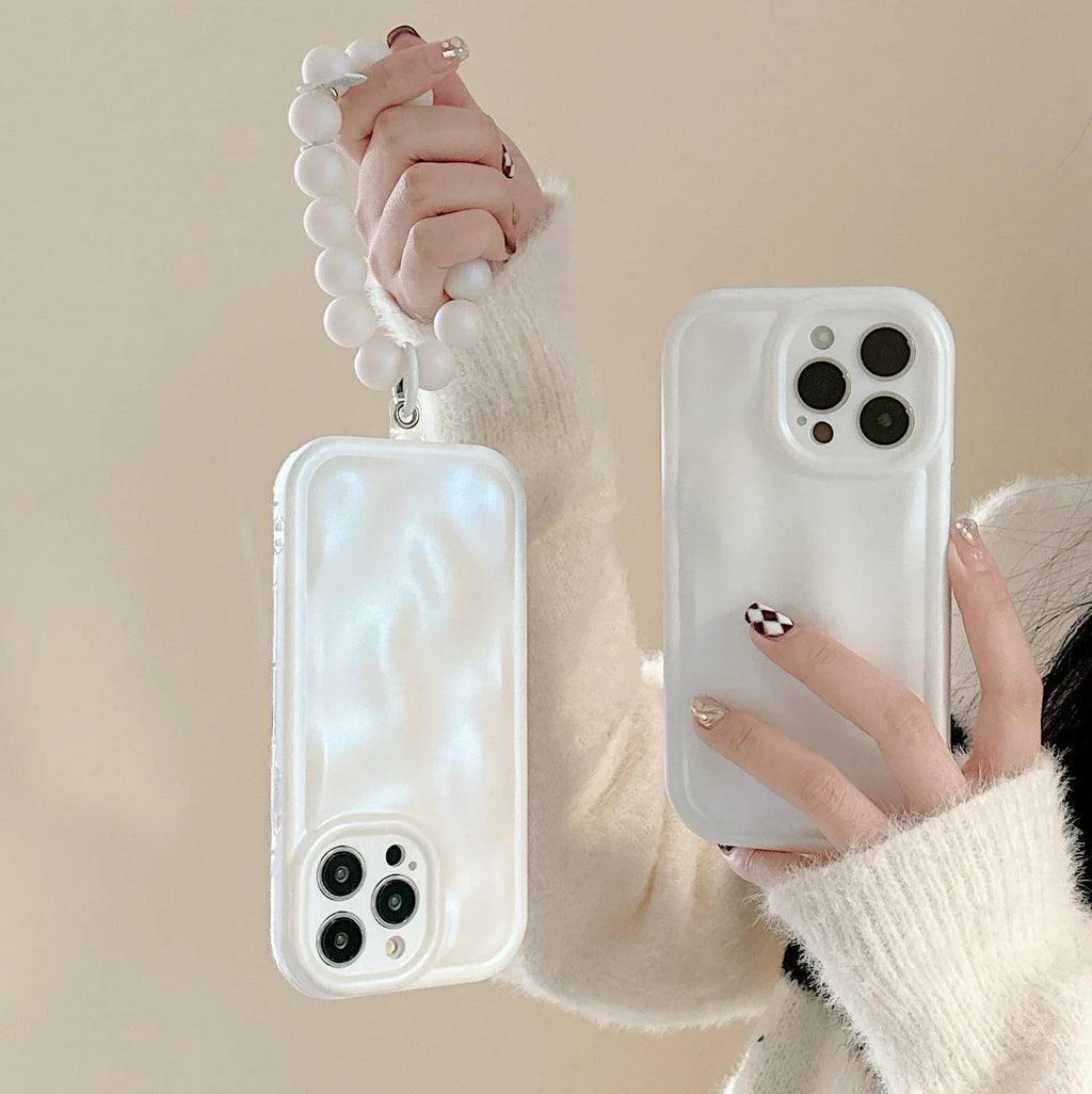 Pearlescent White Chain iPhone Case - Viexta