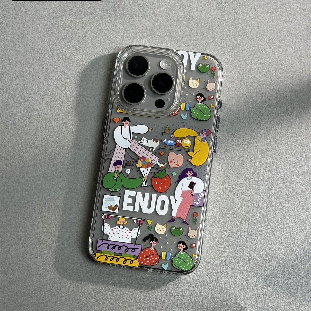 Cartoon Transparent iPhone Case