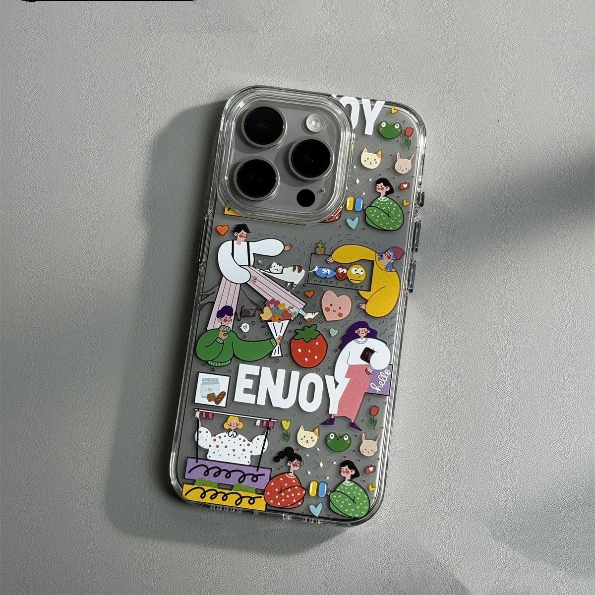 Cartoon Transparent iPhone Case - Viexta