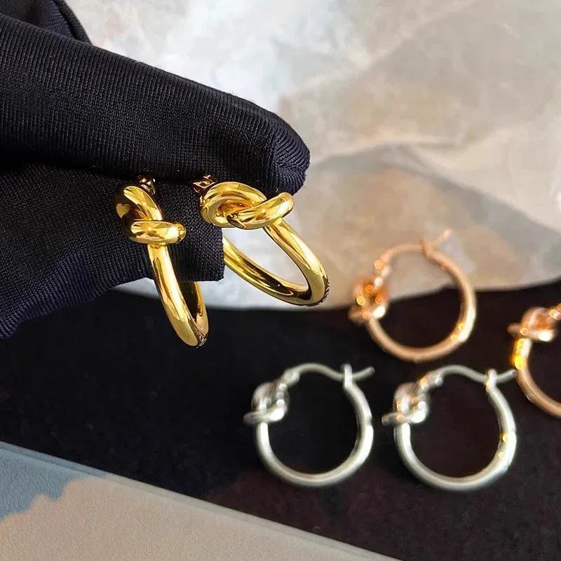 Geometric Knot Bracelet Niche Ear Ring - Viexta