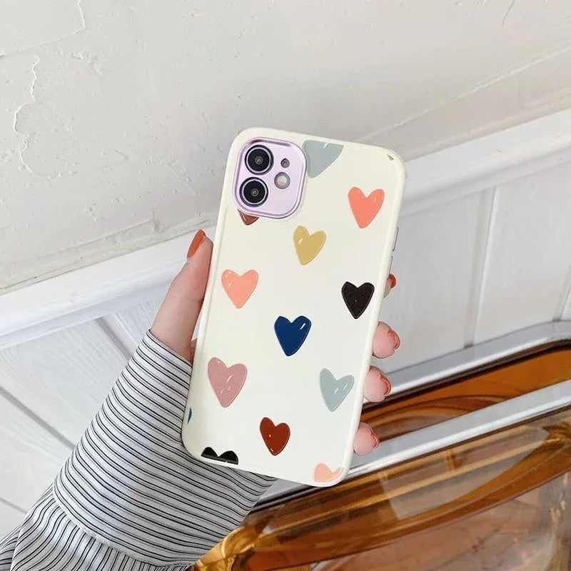 Colored Loving Heart iPhone Case - Viexta