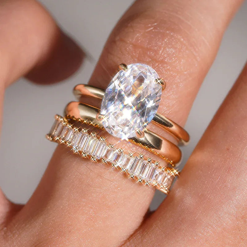 Huitan Shiny Ring Set
