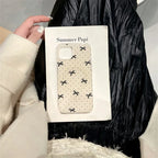 Polka Dot Bow Magnetic Strap iPhone Case - Viexta