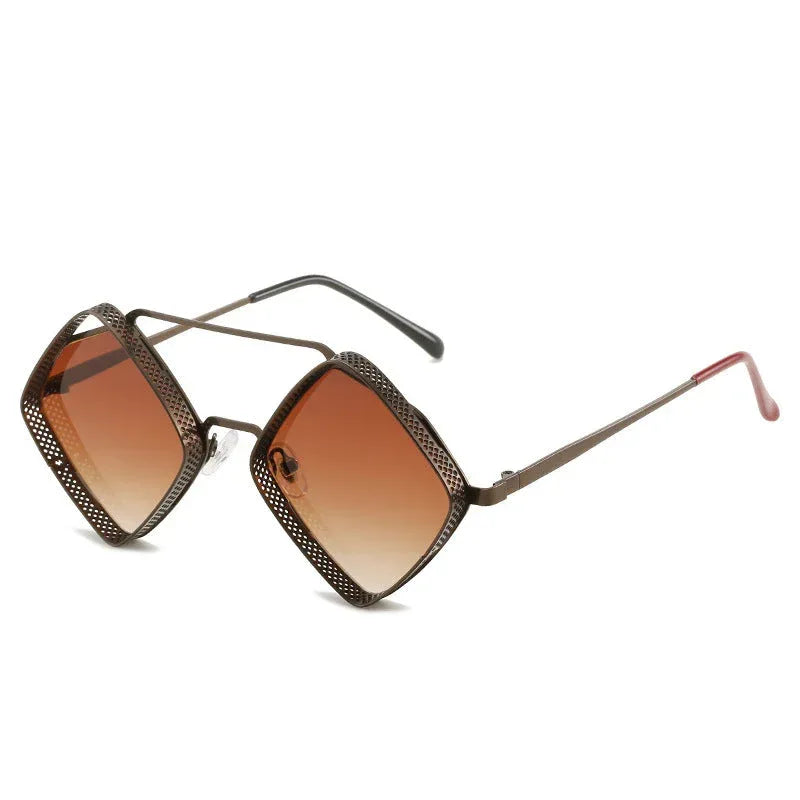 fashion-metal-rhombus-beam-sunglasses - Viexta