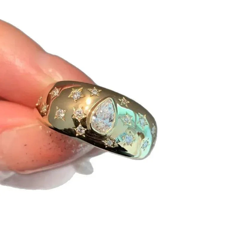 Water Drop Gem Ring - Viexta