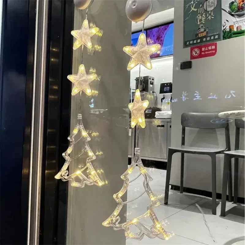 Christmas 3pcs LED Light Star Xmas Tree Hanging - Viexta
