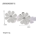 summer-18k-gold-stainless-steel-flower-earrings - Viexta