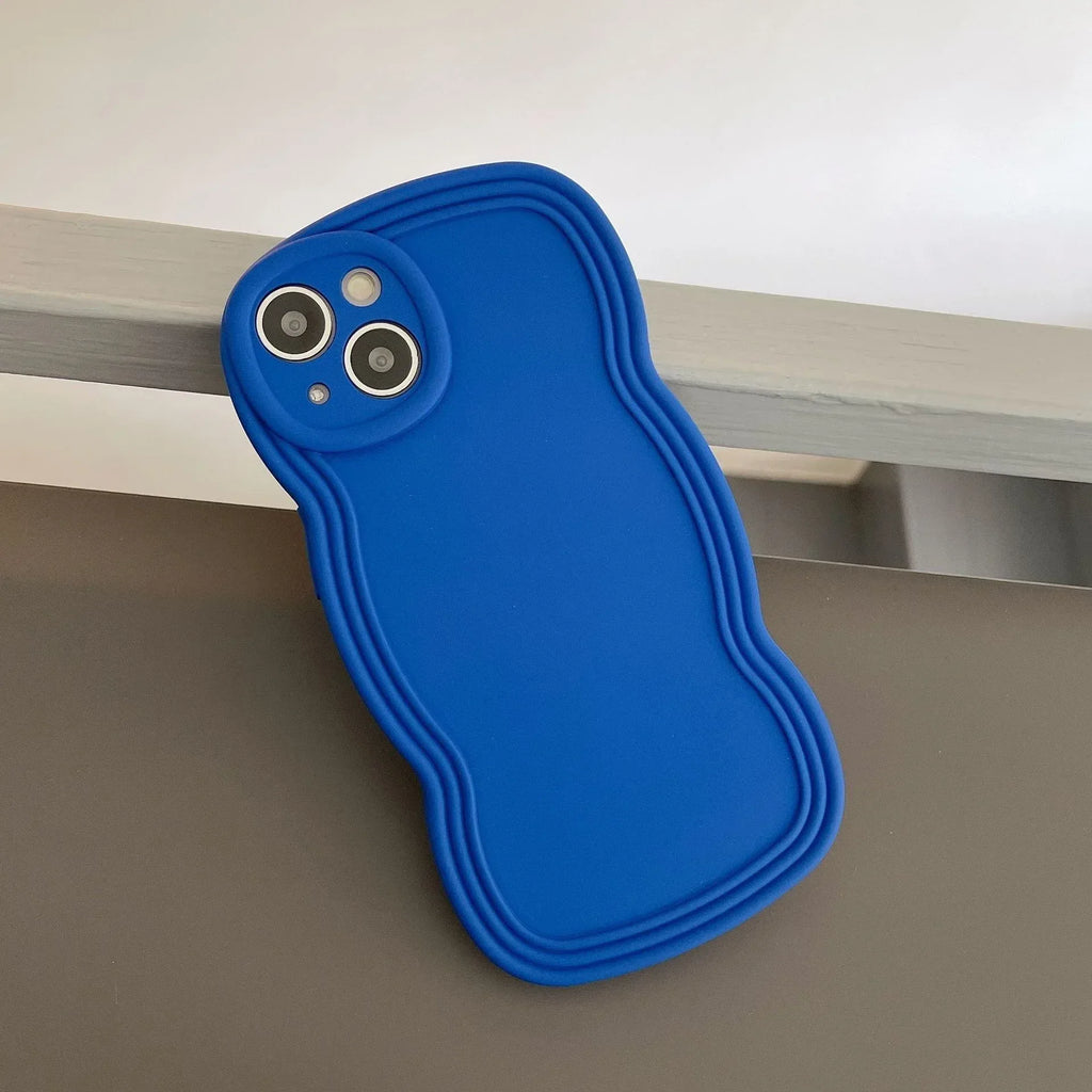 Liquid Solid Color Wavy Edge iPhone Case - Viexta