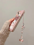 Polka Dot Chain Chlorophytum Girl iPhone Case - Viexta