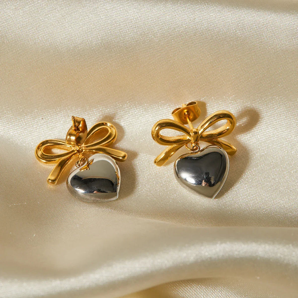 Rowanne Two Tone French Knot Earrings - Viexta