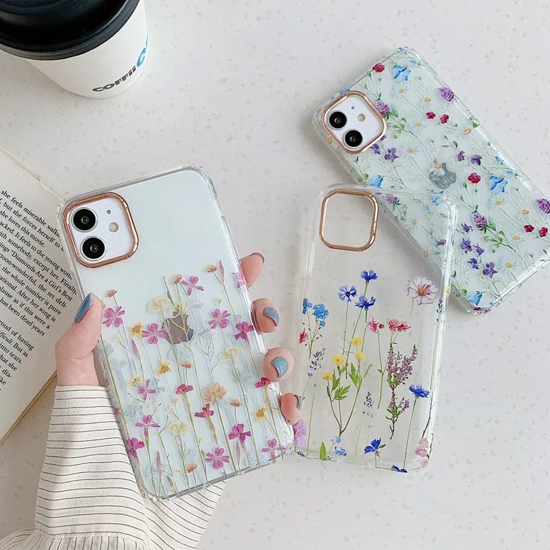 Fresh Flowers And Grass iPhone Case - Viexta