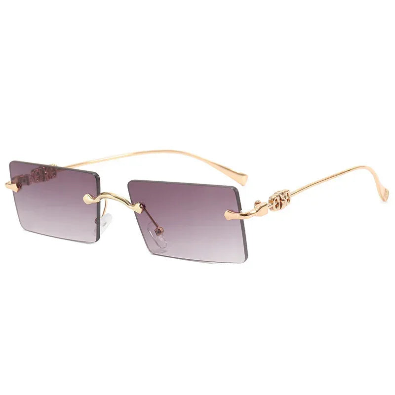 Fashion Rimless Cut Edge Gradual Sunglasses - Viexta