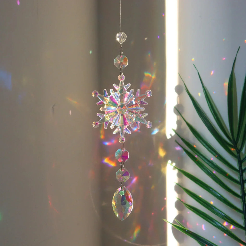 Christmas Colorful Snowflake Crystal Sun Catcher - Viexta