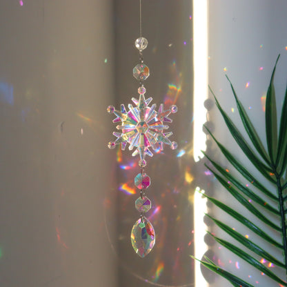 Christmas Colorful Snowflake Crystal Sun Catcher