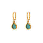 Minimalistic Water Drops Opal Necklace Set - Viexta