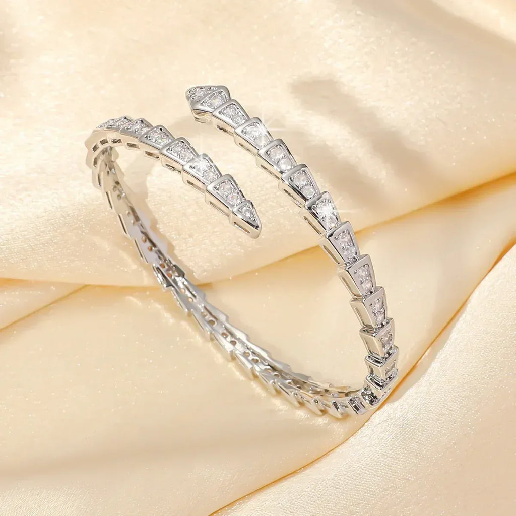 micro-inlaid-snake-zirconium-bracelet - Viexta