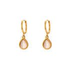 Minimalistic Water Drops Opal Necklace Set - Viexta