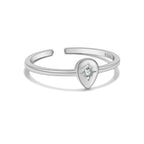 S925 Sterling Silver Eight Awn Star Micro Zircon Ring - Viexta