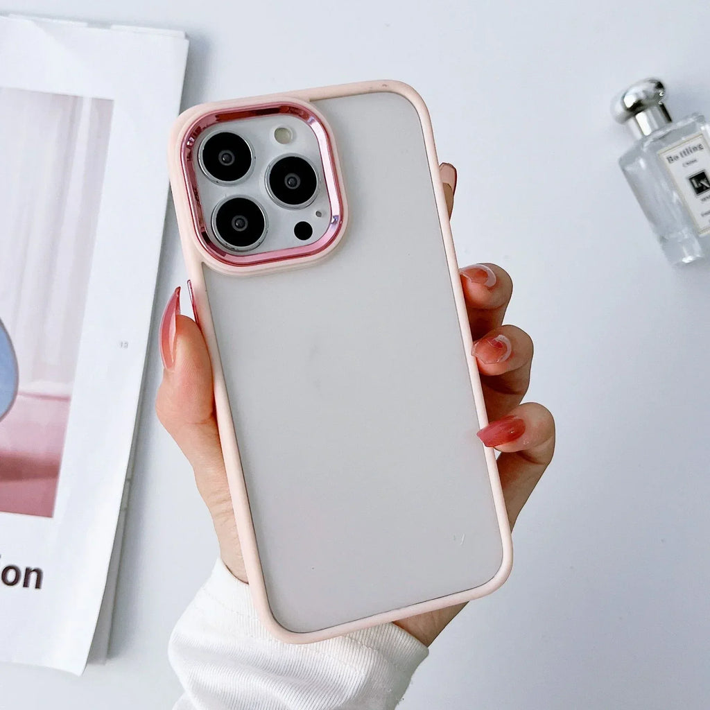 Electroplated Transparent Frosted iPhone Case - Viexta