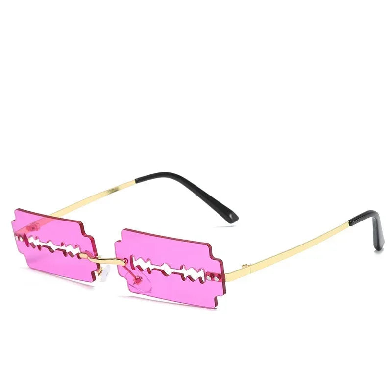 Women's Metal Rimless Sunglasses - Viexta