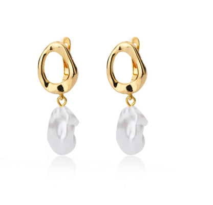 Korean Baroque Pearl Earrings